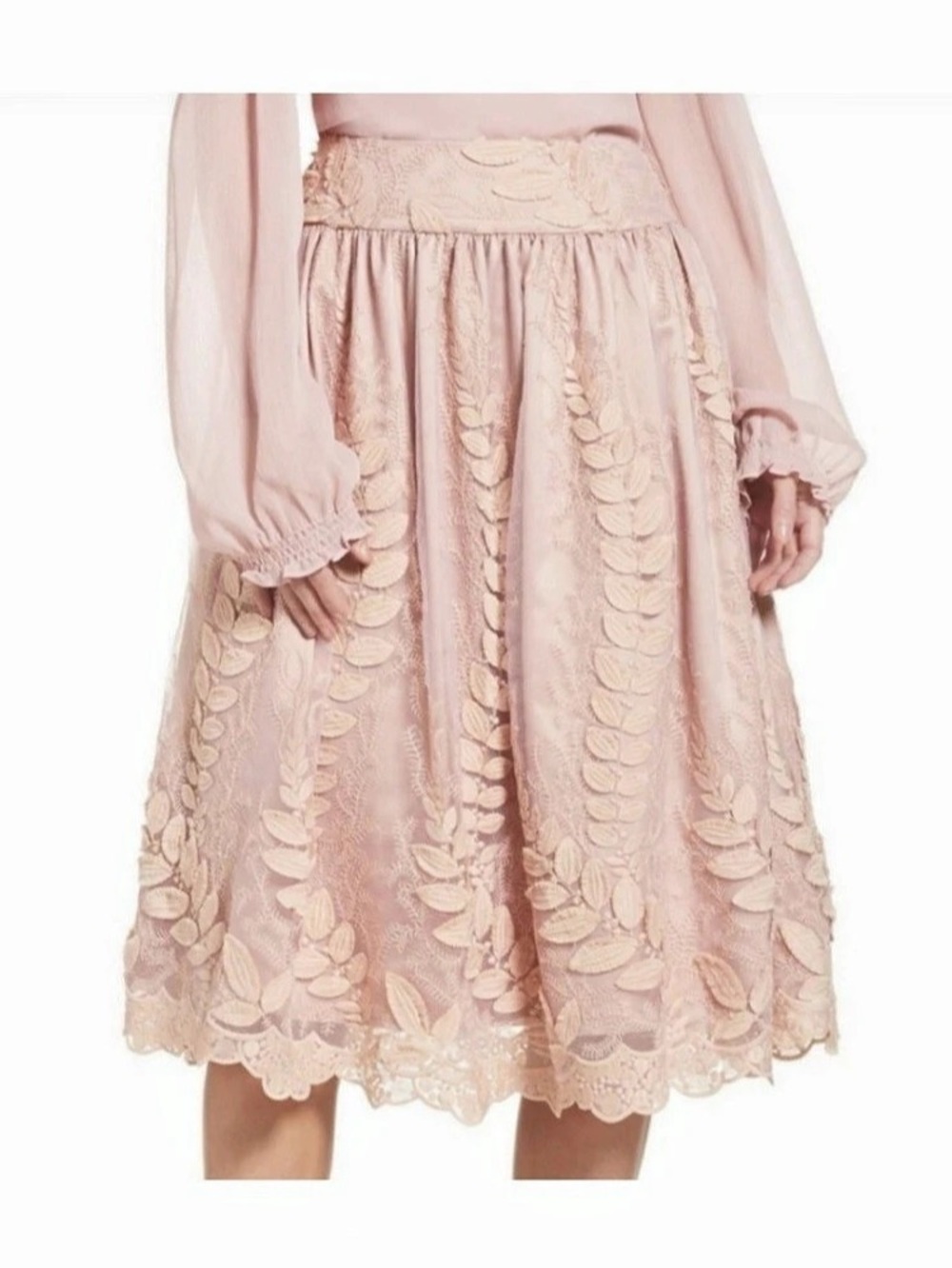 Eliza J Embroidered Tulle A-Line Skirt - Picture 10 of 10